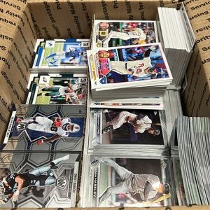 Gaming cards baseball and football.